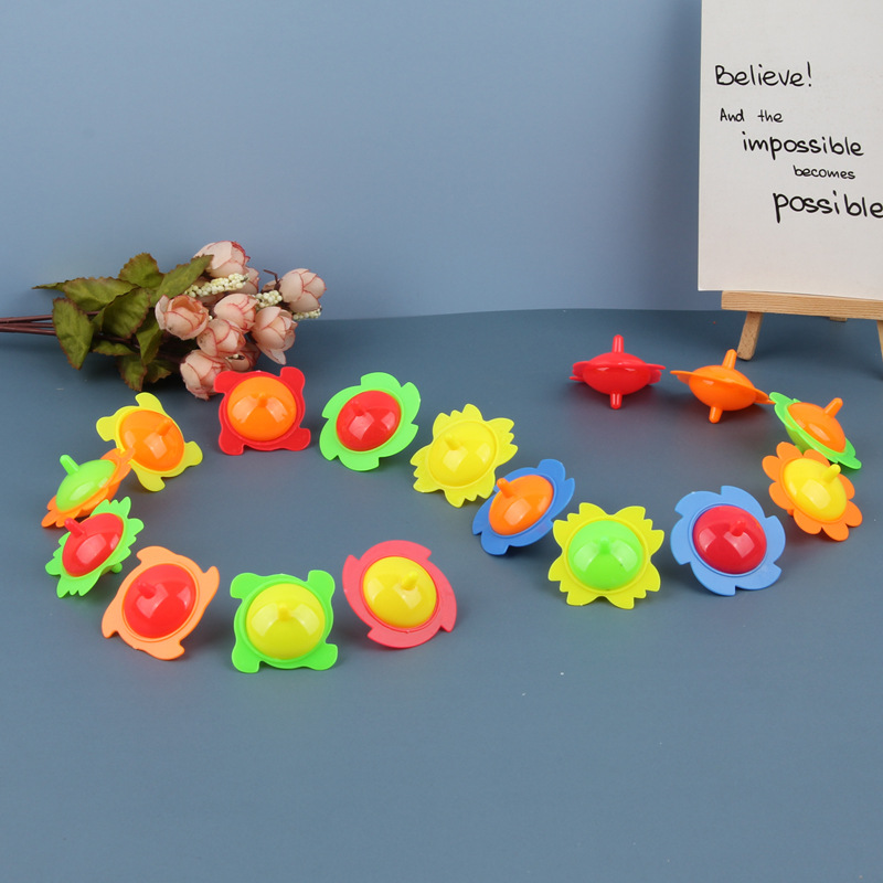 Giroscopio rotatorio de encaje de dos colores al por mayor juguete de giroscopio nostálgico regalo para niños educativo pequeño giroscopio pequeño fabricante de Juguetes