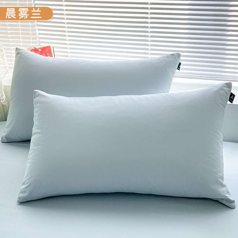 Funda de almohada de algodón de color sólido, un par de fundas de almohada especiales de dormitorio de algodón puro, una sola funda de forro de almohada de 48cm x 74cm 1