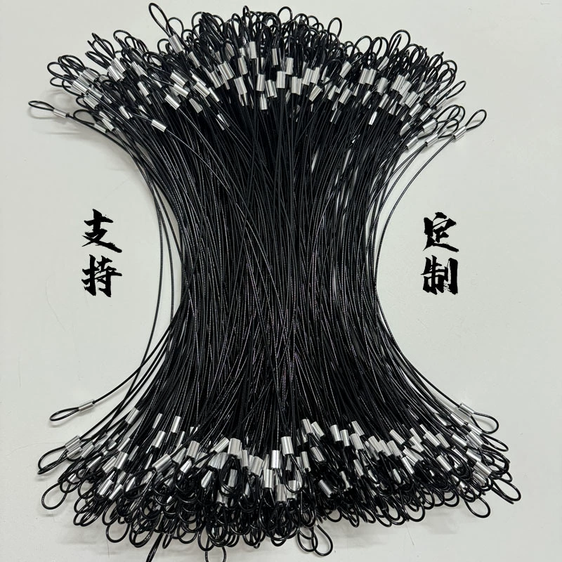 Прямые продажи с фабрики, нержавеющая сталь 304, прорезиненный трос, безопасный, предотвращающий падение, страховочный трос, строп лампы, прессованный алюминиевый рукав