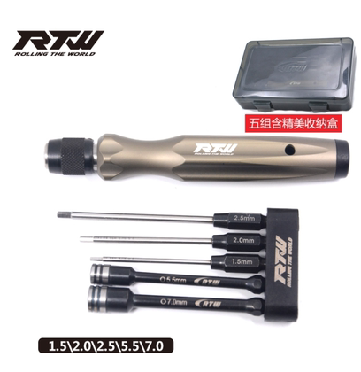 Screwdriver, set, hexagonal cutting die