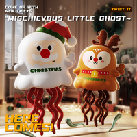 跨境圣诞节玩具跳舞章鱼万圣节幽灵公仔发条玩具创意解压儿童玩具