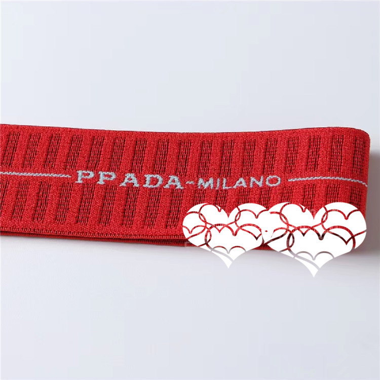 横纹弹力字母带 平纹灰色白线英文字母松紧带 蓝字黑底橡筋弹力带