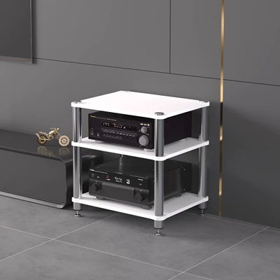 Electric car big tripod Amplifier Stand, Audio Cabinet, Audio-Visual - three-layer-conjoined-white
