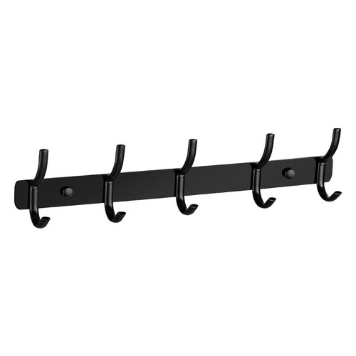 304 stainless steel hooks, no punching, household kitchen and bathroom storage pendants, black coat and hat wall-mounted storage hooks, row hooks