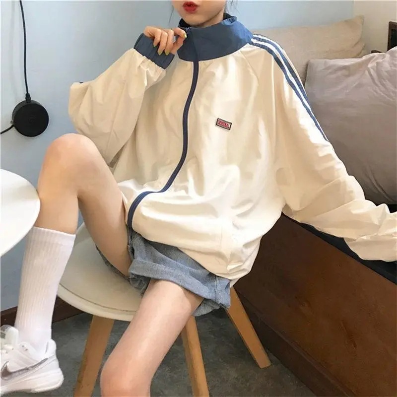 防晒衣2025夏季新款薄外套女士时尚休闲宽松韩版学生长袖c上衣服