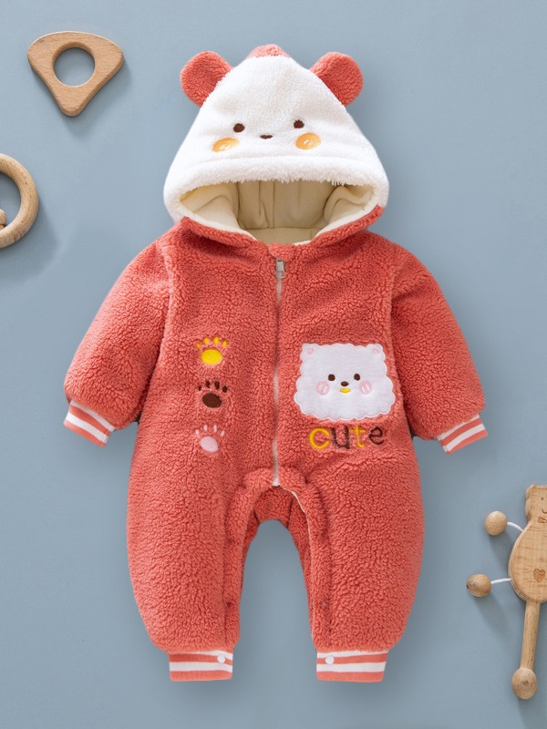 Ropa de invierno para bebés mameluco engrosado recién nacido mono con forro polar cálido masculino y femenino bebé mameluco Otoño e Invierno ropa