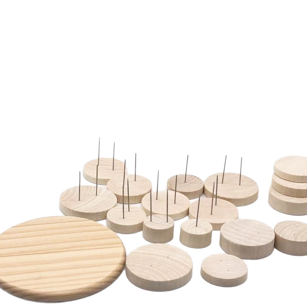Fuente Suministro directo de fábrica Base de muñeca de pie Proceso de madera maciza Plataforma al por mayor Tela de madera Rama de base de muñeca de lana de aguja