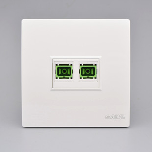Dual-port SC/ECC optical fiber panel 86 type two-position optical fiber wall socket radio and television optical fiber port flange wall socket