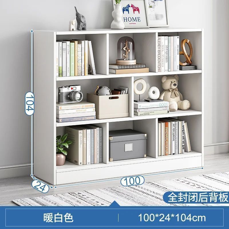 本棚床置き収納ラックリビングルームホームローキャビネット収納キャビネット格子キャビネット寝室収納キャビネットシンプルな本棚|undefined
