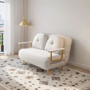 Telescopic Folding Bed Dual-Purpose Multi-Functional Simple Small Apartment Home Single Internet Celebrity Cream Sofa Bed