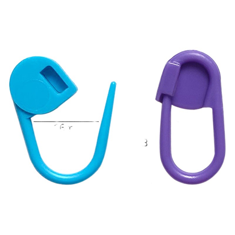 Colorido tejido lana pequeña marca hebilla colorido seguridad pequeño pin plástico posicionamiento hebilla DIY anti-liberación hebilla al por mayor