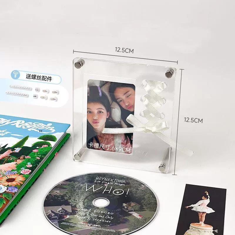 Акриловая маленькая карточка-кирпич Polaroid 3inch фоторамка, подставка для ленты, орнамент, подставка со звездой и двойной канавкой