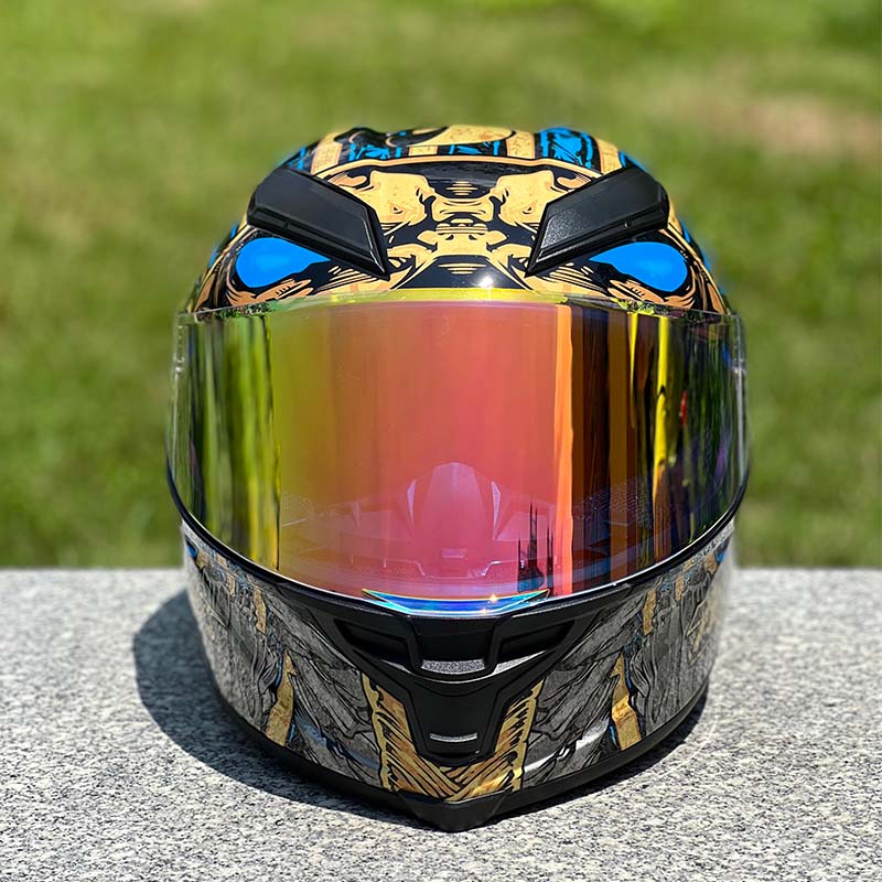 Motorcycle Helmet Personalized Snow House Style with Extended Spoiler