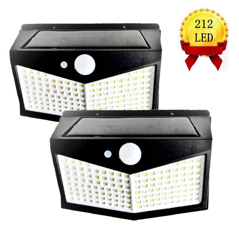 Amazon solar luminoso de tres lados 30 + 5 + 5LED lámpara de pared al aire libre impermeable jardín luz de emergencia luz del pasillo