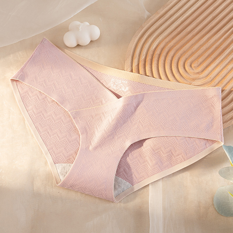 Ropa interior de mujer embarazada Algodón puro Ropa interior sin costuras de algodón de mujer embarazada Embarazo temprano, medio y tardío Soporte de vientre Ropa interior de cintura baja para mujeres
