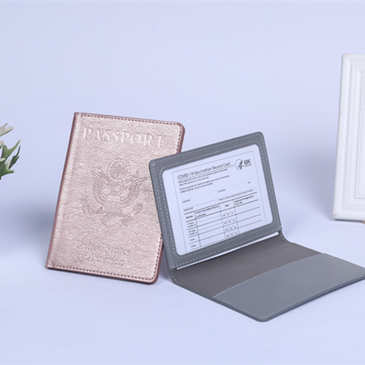 En stock envío gratuito cubierta de pasaporte americano multi-funcional bolsa de pasaporte cubierta de la Tarjeta de pasaporte caja de cuero de almacenamiento integrado pasaporte