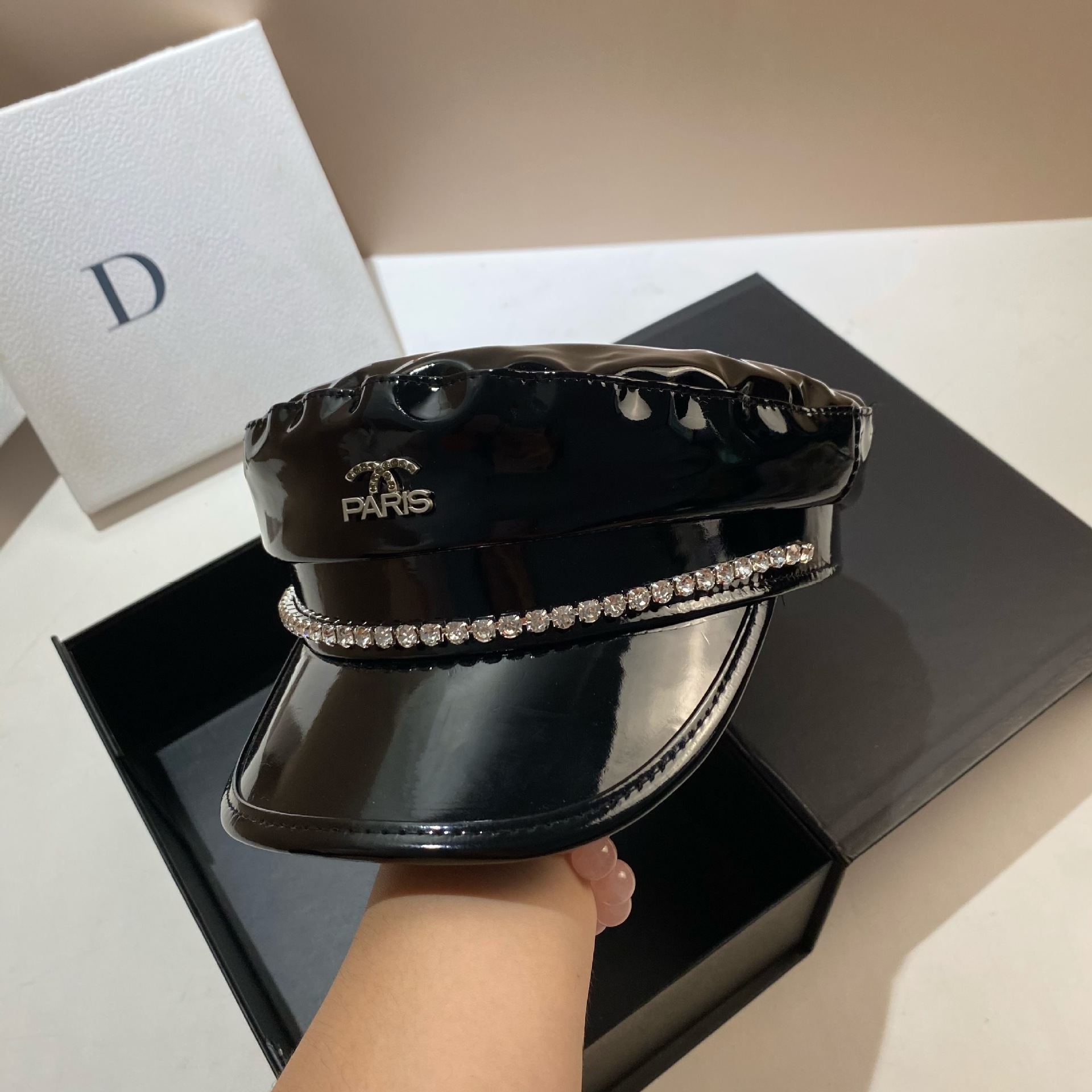 Xiaoxiang Fengshui Diamant Lys Læder Marineblå Personlig Moderapport Børn Forår og Efterår Sød Cool Pige_voghion.com