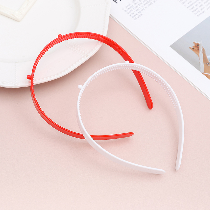 1.5圣诞彩色塑料头箍双排齿平背带角女孩外出防滑发卡DIY配件批发