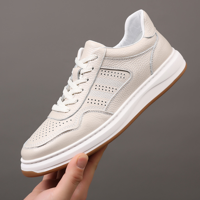 Piel de vaca de primera capa 2025 verano nuevo estilo sandalias para hombre cuero cuero casual para hombre zapatos de hombre huecos perforados y transpirables