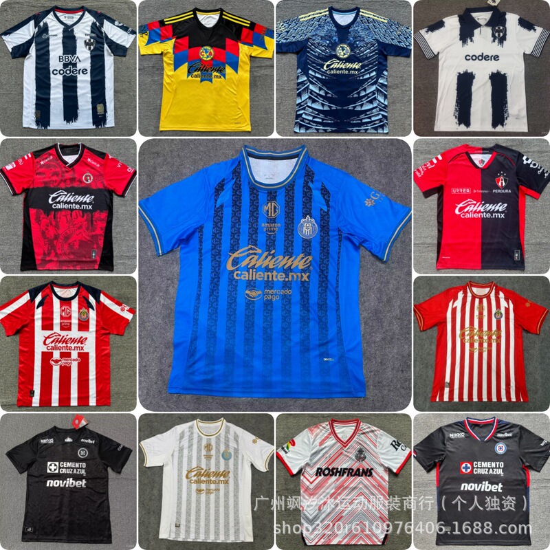 2526 Football Club Mexican League Football Jerseys Chivas Toluca America Blue Cross Tigres Jerseys 2526 Football Club Mexican League Football Jerseys Chivas Toluca America Blue Cross Tigres Jerseys