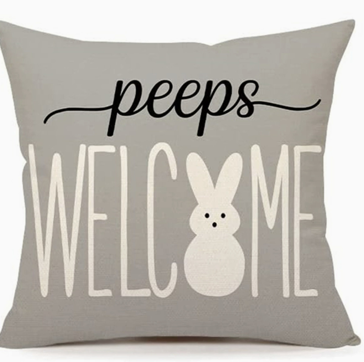 Amazon nuevo huevo de Pascua transfronterizo funda de almohada lino conejo simple funda de almohada cojín de sofá doméstico