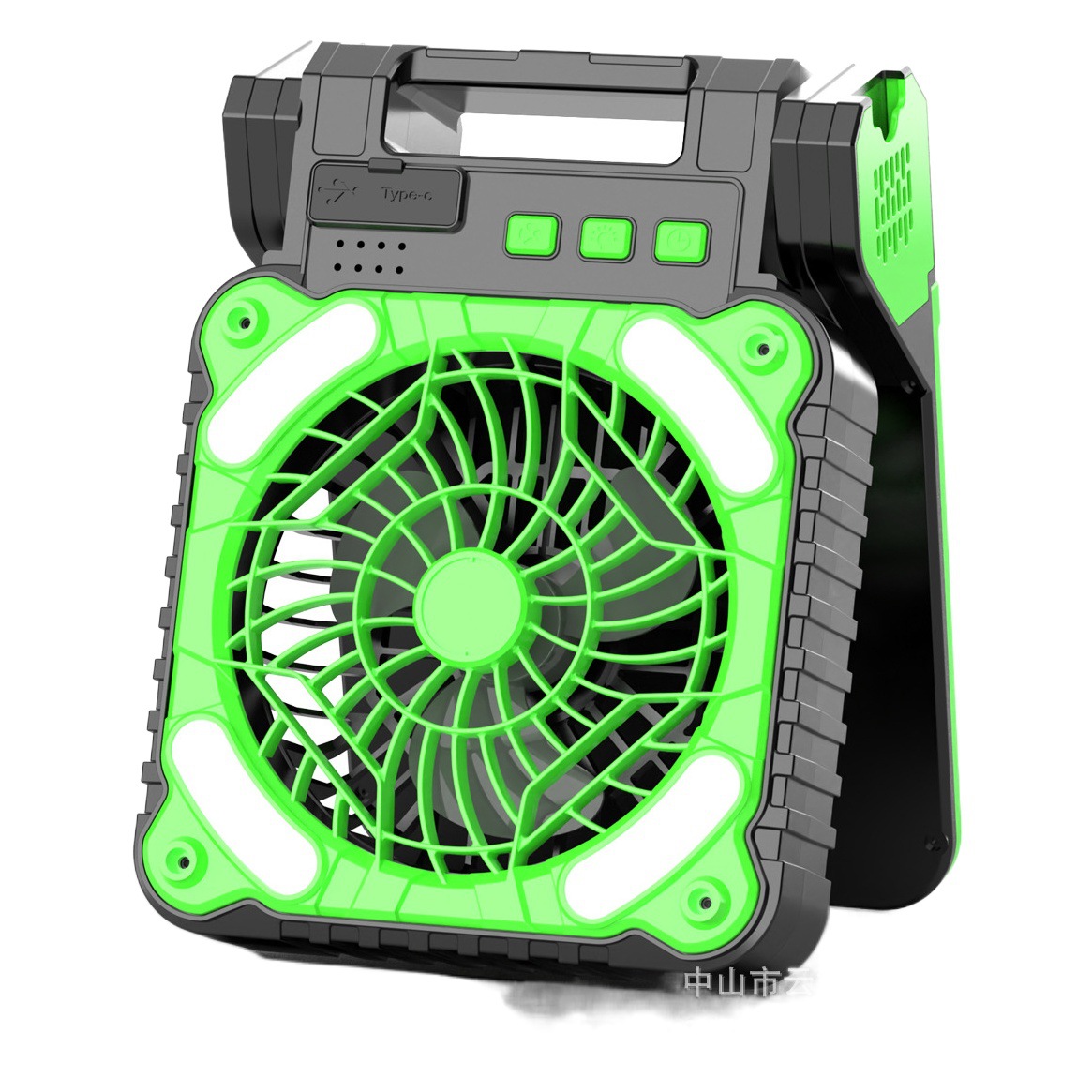 Lámpara Ventilador Solar Portátil para Camping con Iluminación y Fuente de Alimentación de Emergencia image 1