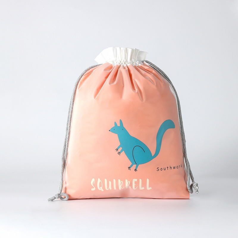 Bolsa de cordón CPEVA de dibujos animados de doble capa bolsa de cordón engrosada bolsa de embalaje de juguete bolsa de almacenamiento de ropa bolsa esmerilada