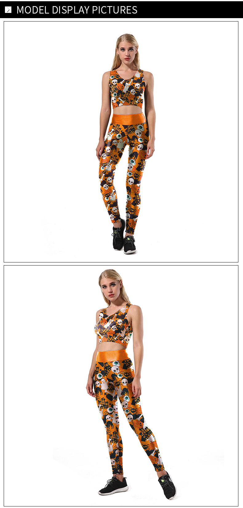 women s Halloween digital print yoga tank top and pants nihaostyles wholesale halloween costumes NSNDB78847