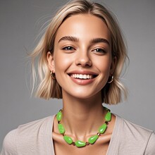 ŷ��������˫ɫ������ �������� necklace NK29220