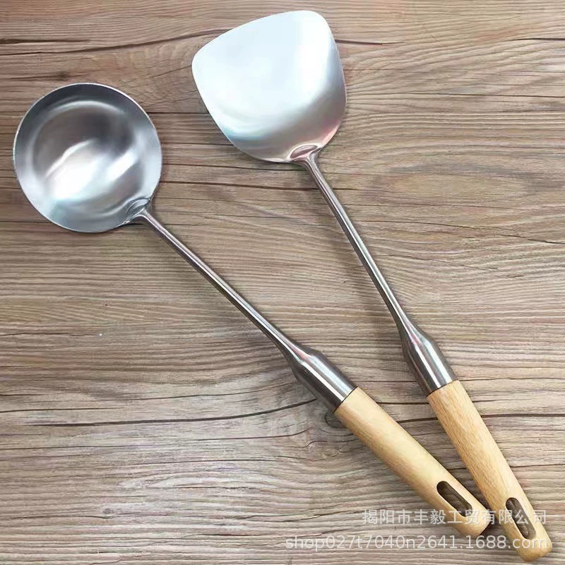 Old-fashioned spoon stainless steel, set, kitchenware, increased thickness, Birthday gift