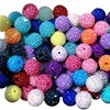 10-22mm resin drilling balls random mixing color drill ball pearl chunky beads diy diamond inlaid big beads