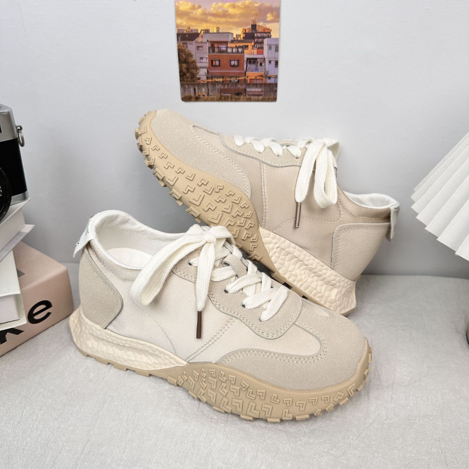 A9913 aumento de suela suave Forrest Gump zapatos de mujer 2025 nuevos zapatos casuales transpirables de suela gruesa de nicho image 7