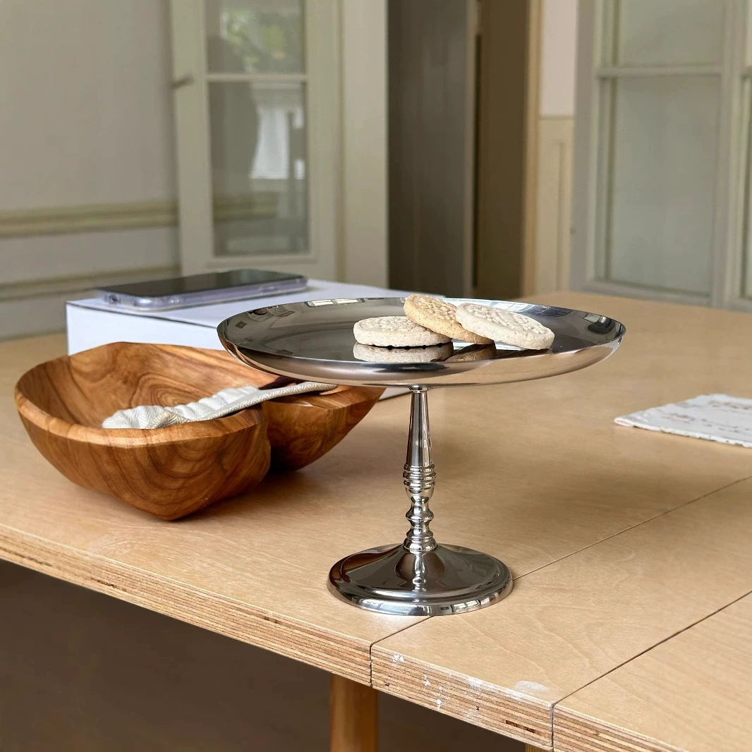 Европейская доступная роскошная десертная тарелка из нержавеющей стали 304 для домашнего обеда, послеобеденного чая, чашка для мороженого, чашка для мороженого, тарелка для торта