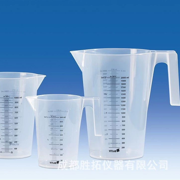 Спецификация FDA, мерный стакан с черной резьбой для лабораторного и промышленного использования