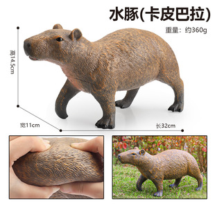 Cross-Border Street Stall Night Market Soft Rubber Toys Wild Animals Capybara Lion Tiger Insect Beetle Butterfly Model Ornaments
