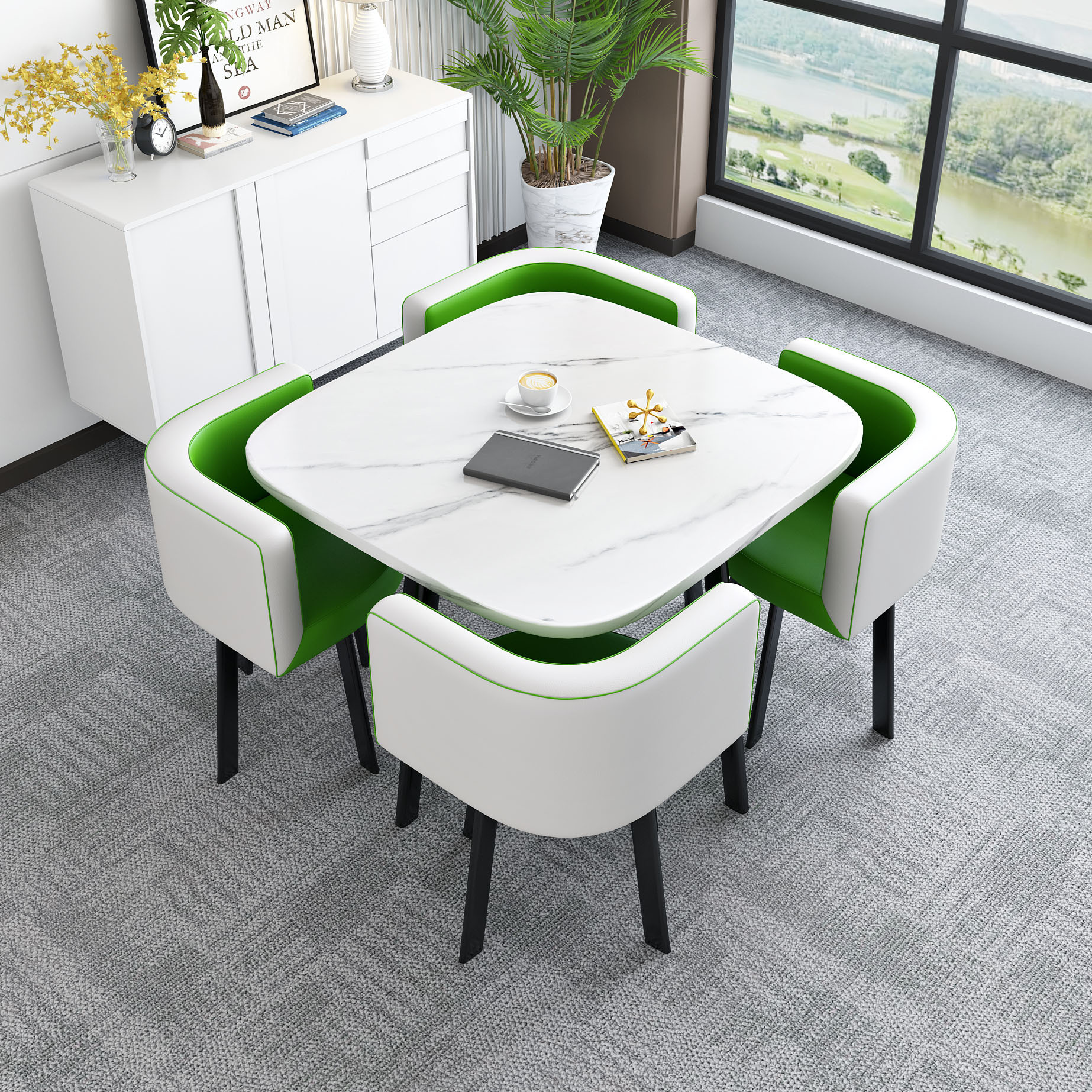 Mesa de comedor disponible para uso doméstico, apartamento pequeño, mesa de comedor, tienda, mesa de negociación, mesa y silla, mesa redonda de recepción