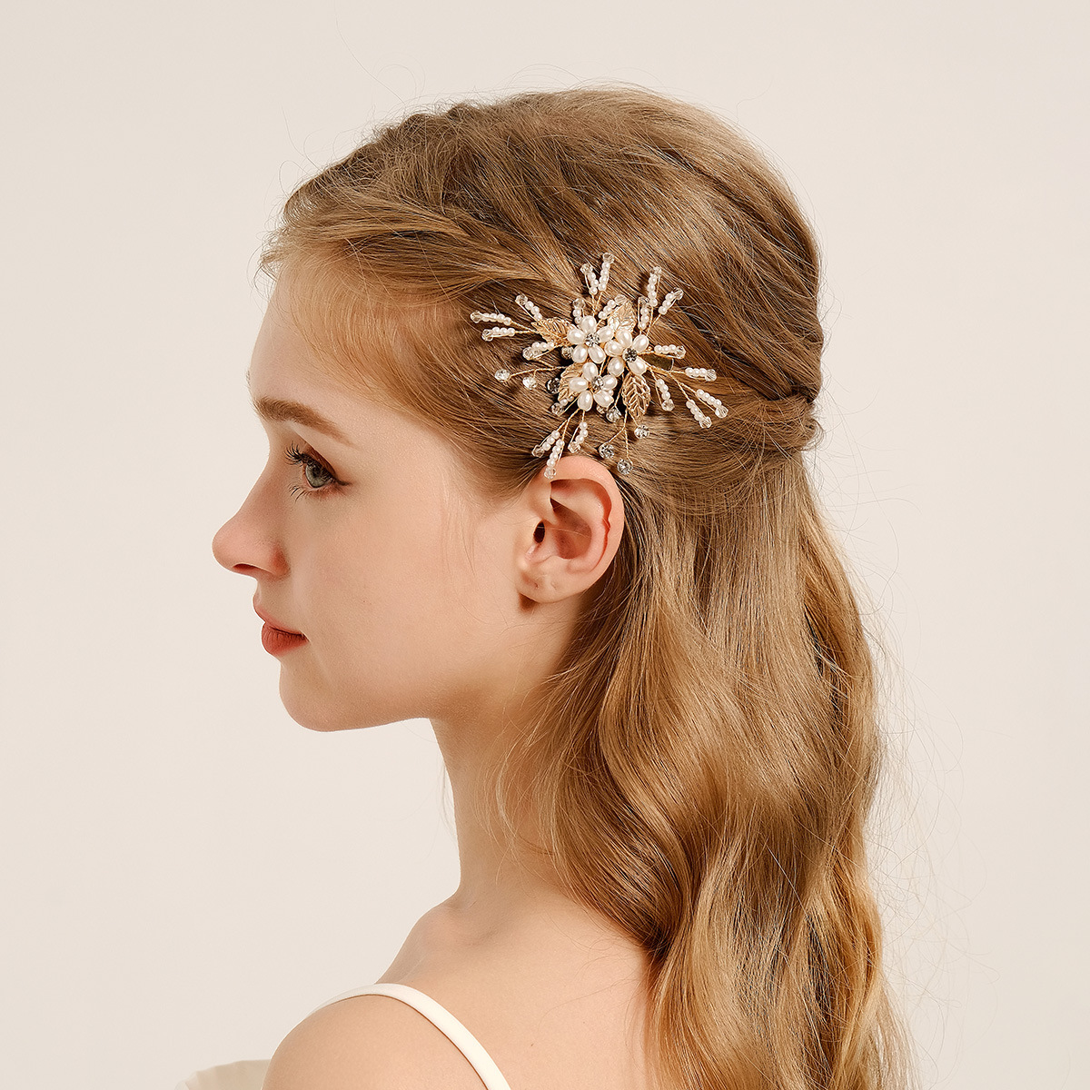 Retro universal hairgrip handmade pearl