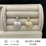 光面外螺纹小众爱心耳钉