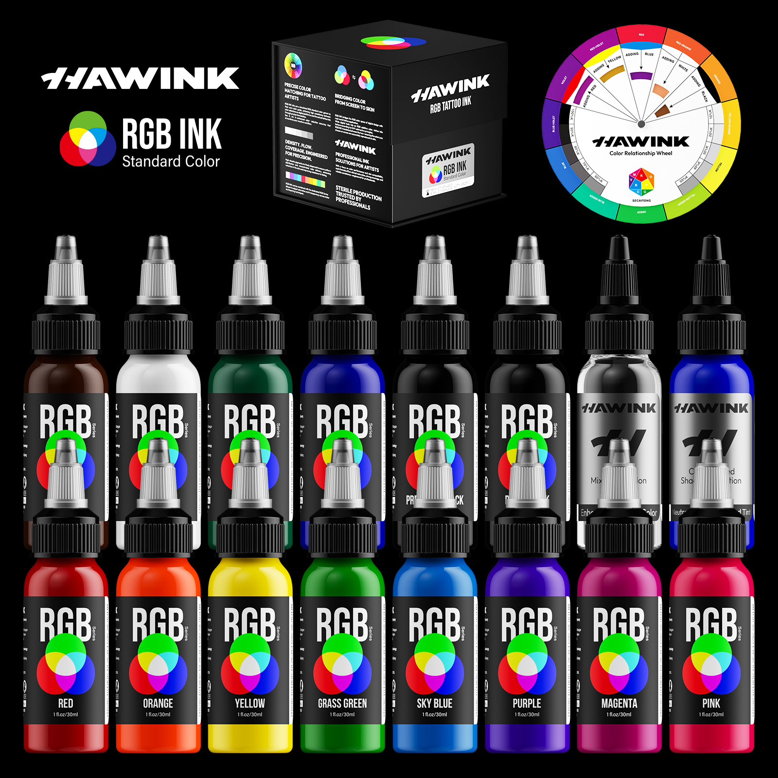 Solong set de tinta de tatuaje REACH tintas de tatuaje de color de la UE para tatuajes