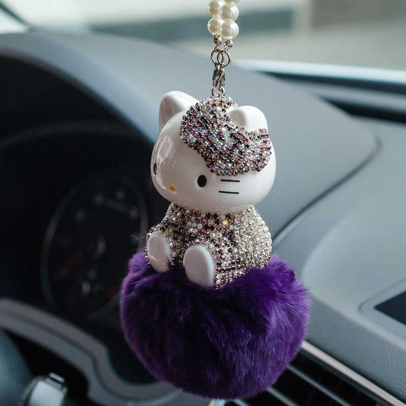 Katy colgantes de automóviles bolas de lana gatos KT colgantes de automóviles colgantes de automóviles artículos de decoración interior de automóviles red DIY