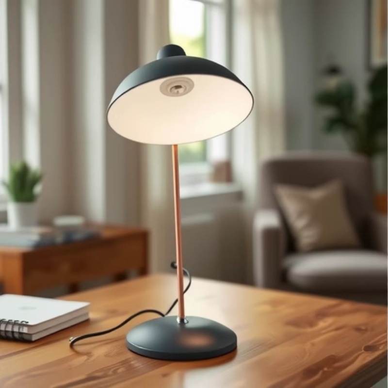 Metal nórdico, base de varios colores, dormitorio de metal, lámpara de mesa especial para aprender a leer, decoración de protección ocular simple