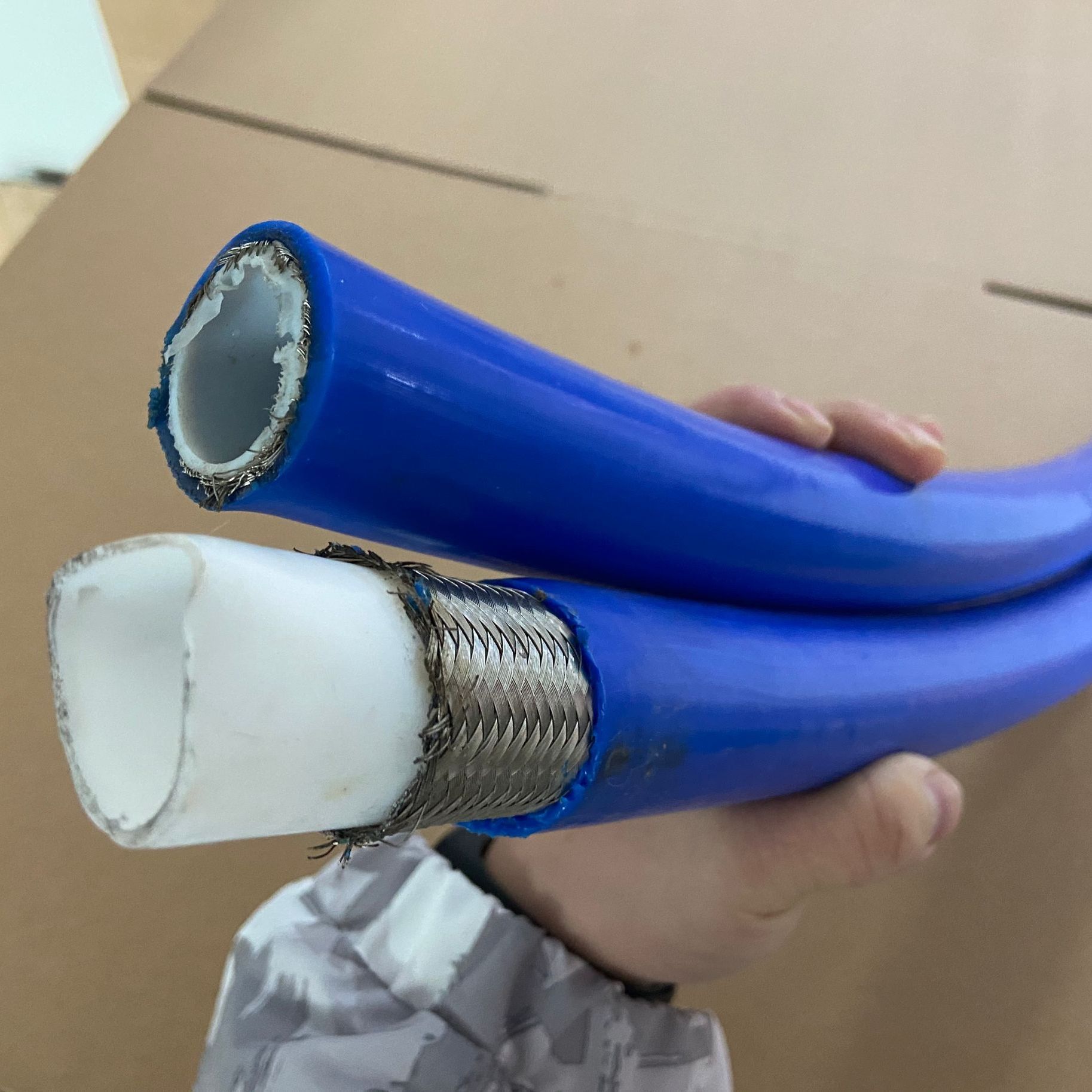 格雷特 蓝色 BT40B 铁氟龙复合软管环已M酮管化学化工用 SST