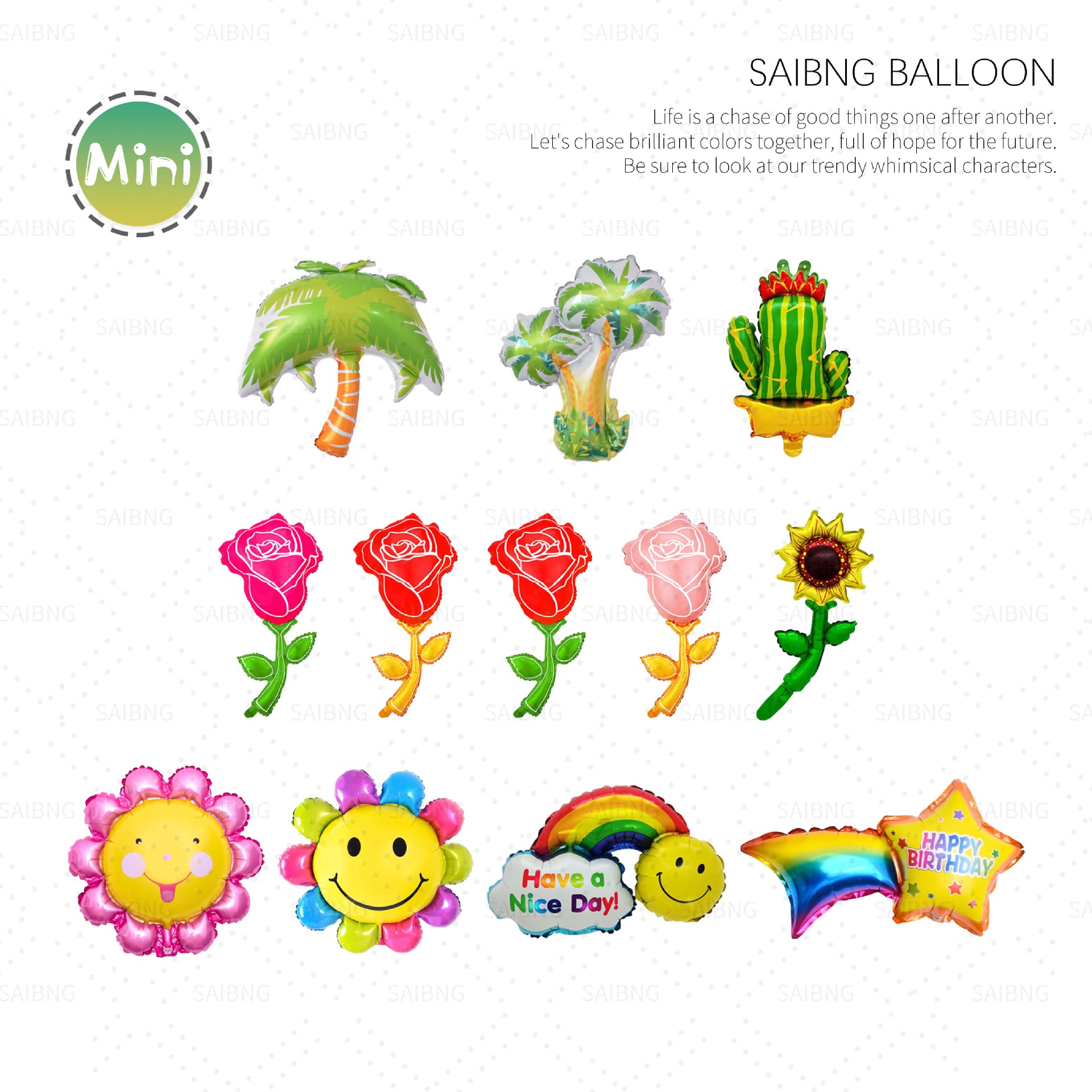 small rainbow balloon solar-powered