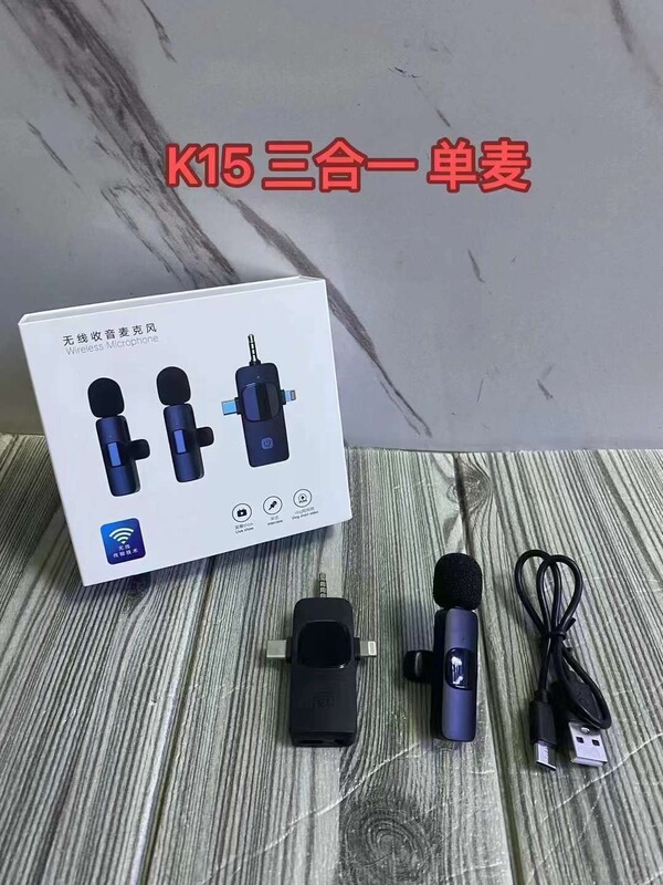 クロスボーダー k8k9 ワイヤレスラベリアマイクラジオ携帯電話マイクライブ録音マイクワイヤレスマイク 1 対 2|undefined
