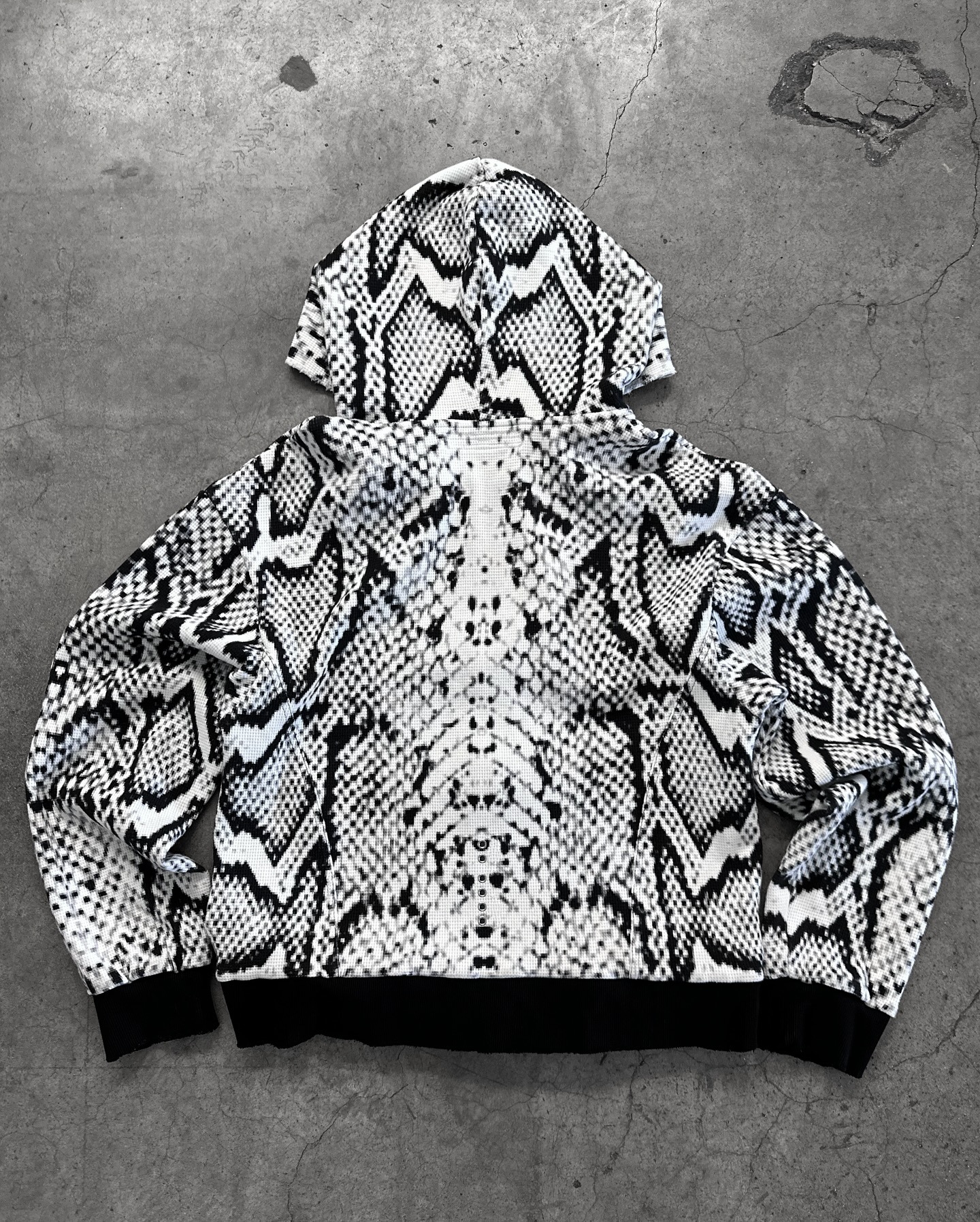 Herrenbekleidung New Ins Style Schöner Python-Print Lose Reißverschluss Hoodie Langarm-Sweatshirt_voghion.com