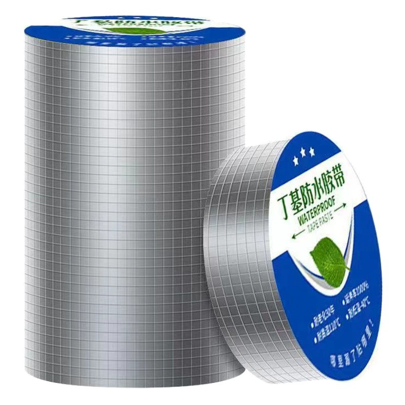 Оптовая продажа от производителя: самоклеящаяся бутиловая лента с алюминиевой фольгой, водонепроницаемая мембрана для ремонта трещин, самоклеящийся клей для кровли, материал для защиты от дождя и устранения протечек.