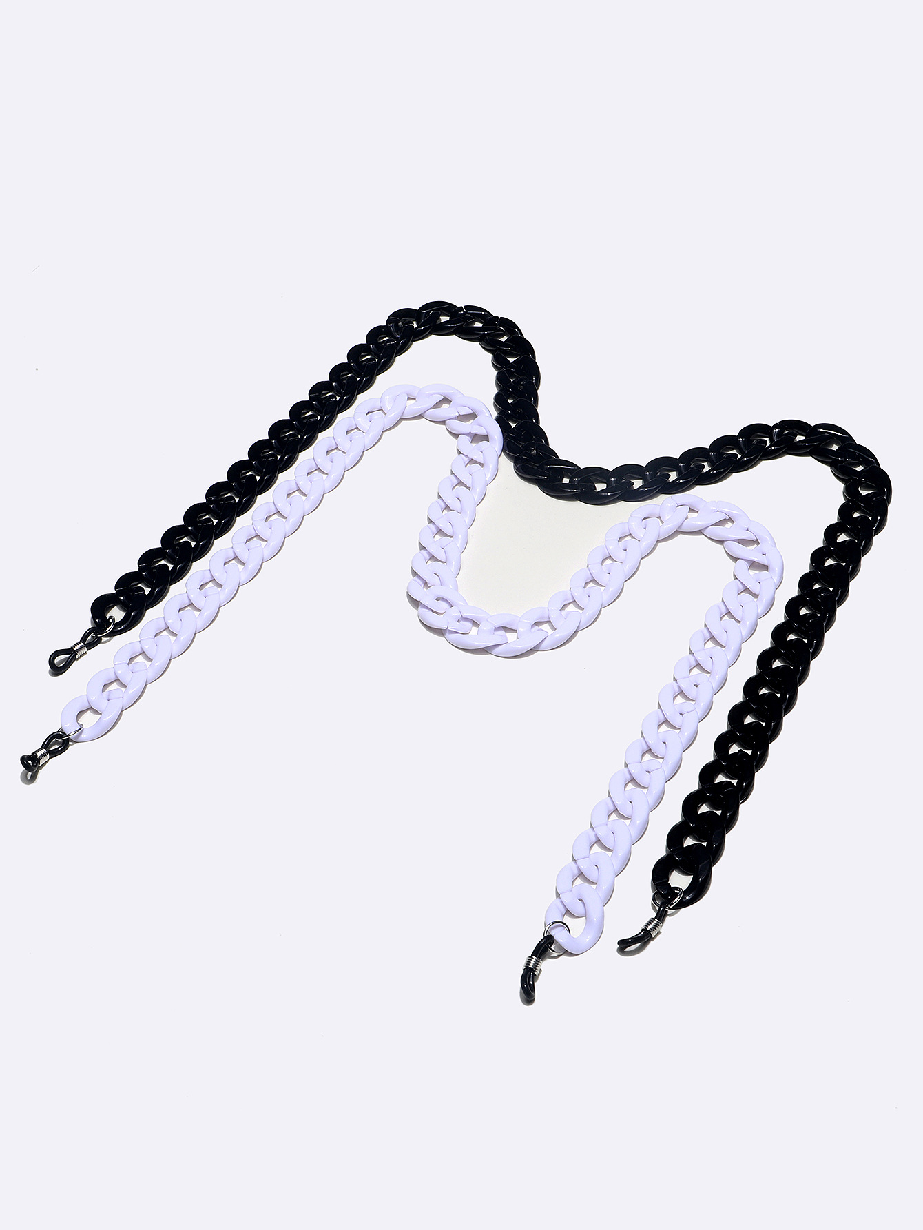 Simple Fashion 2 Piece Acrylic Black White Glasses String Wholesale Nihaojewelry display picture 3