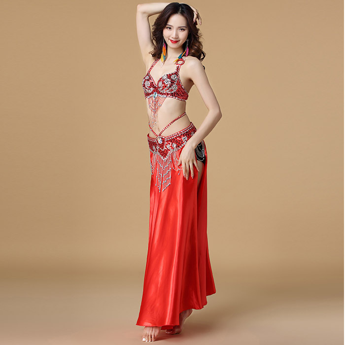 Ropa de danza India de gama alta ropa de danza del vientre 2023 primavera y verano sexy nueva ropa de práctica ropa de rendimiento falda de sujetador femenino