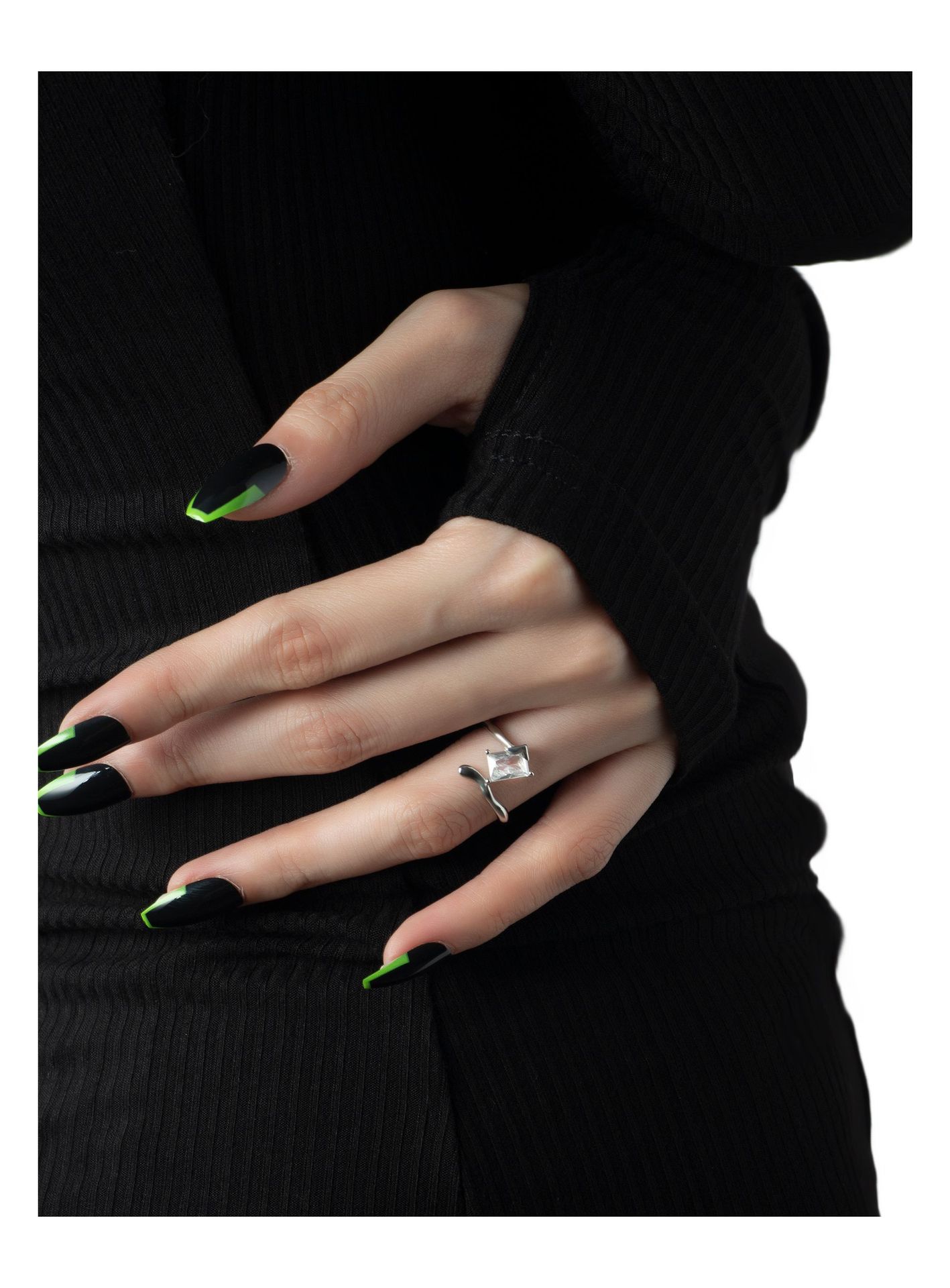 Simple Style Geometric Copper Plating Zircon Open Ring