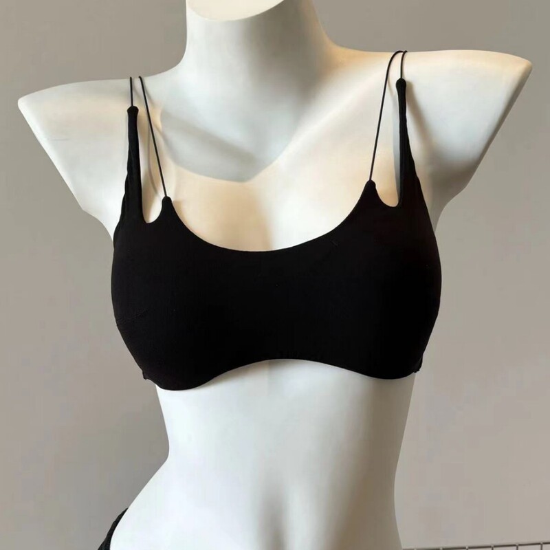 Beautiful Back Bra for Women, Thin Style, No Steel Ring, Thin Shoulder Straps, Small Chest Gathering, Anti-Sagging, Sexy Lingerie for Young Girls